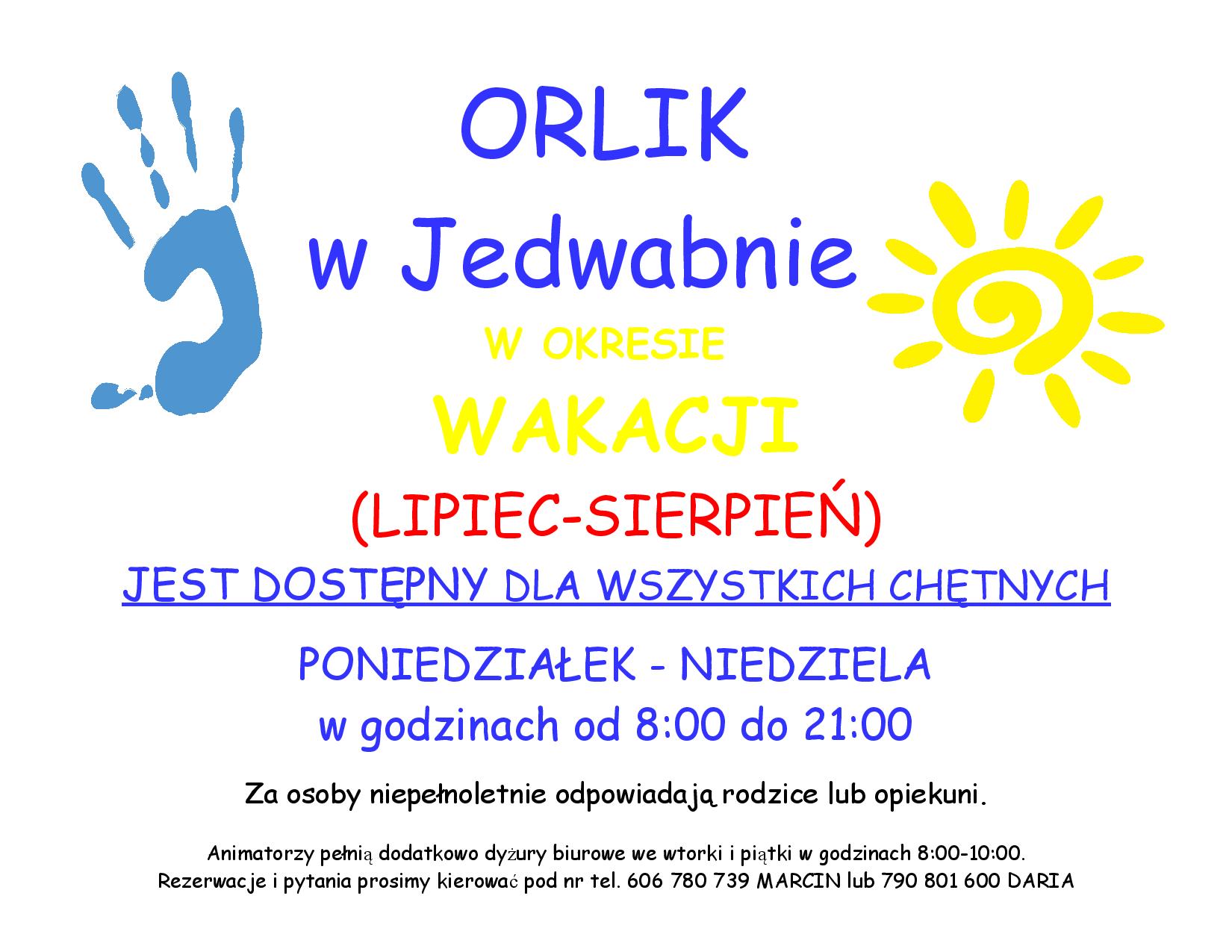 godziny otwarcia ORLIKA w WAKACJE-page-001